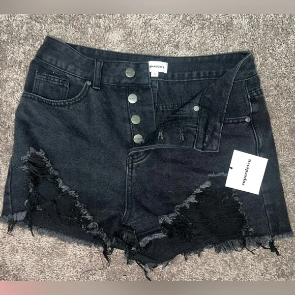 Revolve Quinn Denim Shorts Superdown - Picture 3 of 5